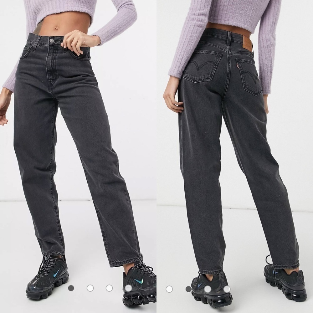 LEVI’S Women’s Dark Wash Black High Loose Tapered Leg Jeans size 24